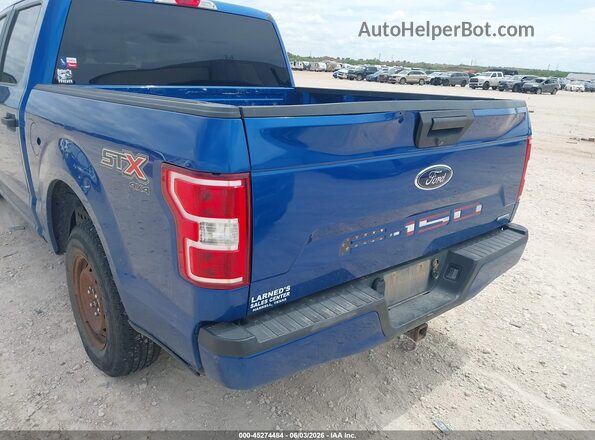 1FTEW1EP5JKF13878 2018 FORD F150 Blue Вид спереду