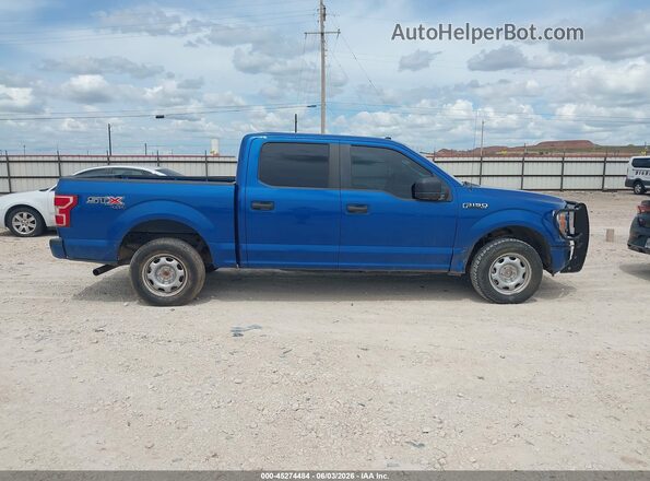 1FTEW1EP5JKF13878 2018 FORD F150 Blue Вид задньої частини салону