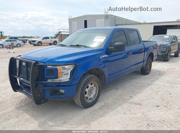 1FTEW1EP5JKF13878 2018 FORD F150 Blue Передня ліва чверть