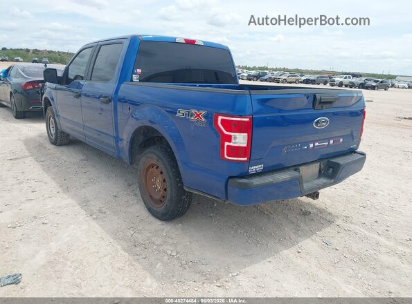 1FTEW1EP5JKF13878 2018 FORD F150 Blue Задня ліва чверть