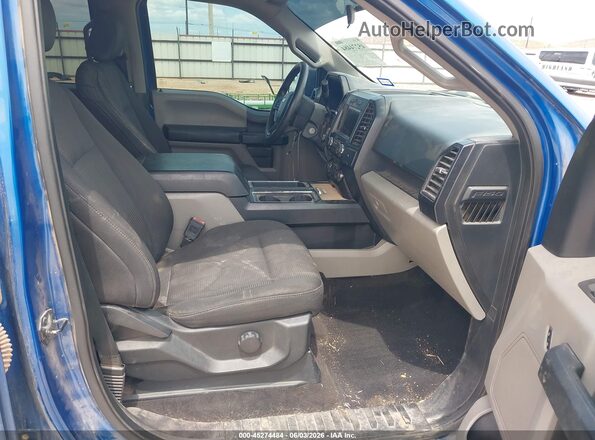 1FTEW1EP5JKF13878 2018 FORD F150 Blue Вид салону спереду