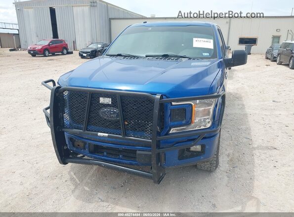 1FTEW1EP5JKF13878 2018 FORD F150 Blue Вид щитка приладів