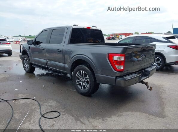 1FTEW1EP5MFA83492 2021 FORD F150 Серый Задняя левая четверть