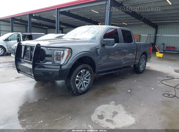 1FTEW1EP5MFA83492 2021 FORD F150 Серый Передняя левая четверть