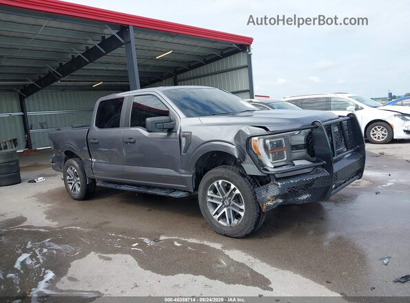 1FTEW1EP5MFA83492 2021 FORD F150 Серый Вид задней части салона