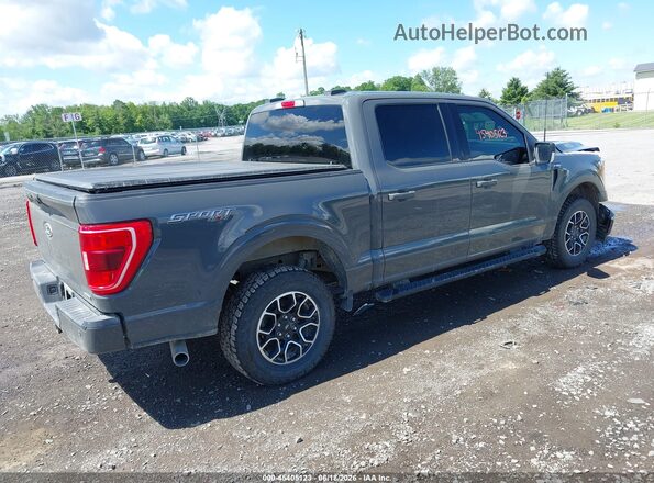 1FTEW1EP5MFC23587 2021 FORD F150 Серый Задняя правая четверть