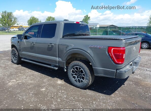 1FTEW1EP5MFC23587 2021 FORD F150 Серый Задняя левая четверть