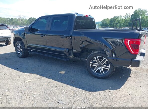 1FTEW1EP5NFA43849 2022 FORD F150 Black Հետևի ձախ