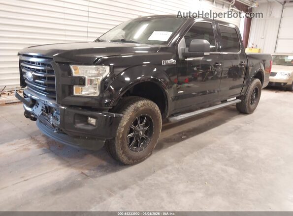 1FTEW1EP6GFD38316 2016 FORD F150 Black Передня ліва чверть