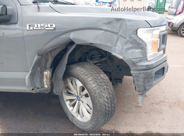 1FTEW1EP6JFD42356 2018 FORD F150 Gray Front view