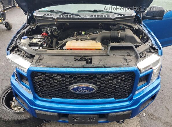 1FTEW1EP6KFA04280 2019 FORD F150 Blue Սալոնի հետևի տեսք