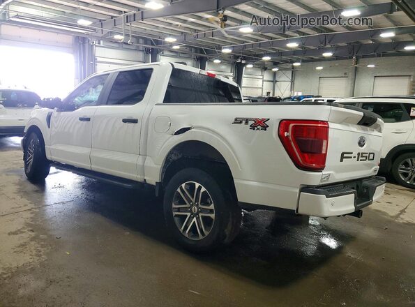1FTEW1EP6MFB17102 2021 FORD F150 White Trasero izquierdo