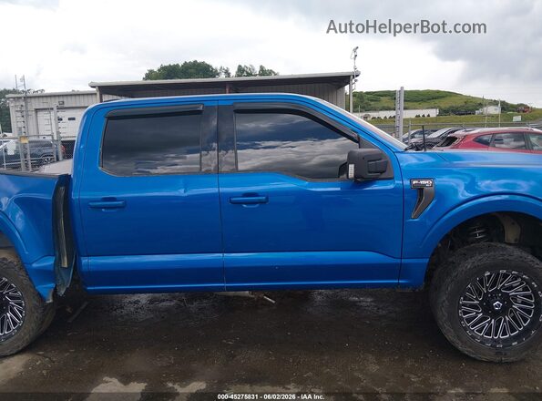 1FTEW1EP6MFB88039 2021 FORD F150 Blue Вид задньої частини салону