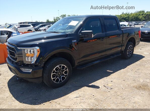 1FTEW1EP6PFA21460 2023 FORD F150 Black წინა მარცხენა ხედი სამი მეოთხედიდან