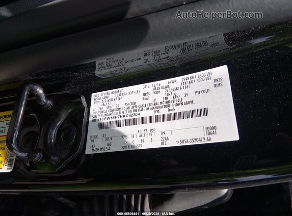 1FTEW1EP7HKC42204 2017 FORD F150 Black Engine compartment view