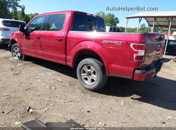 1FTEW1EP7JFA75938 2018 FORD F150 Red Задня ліва чверть