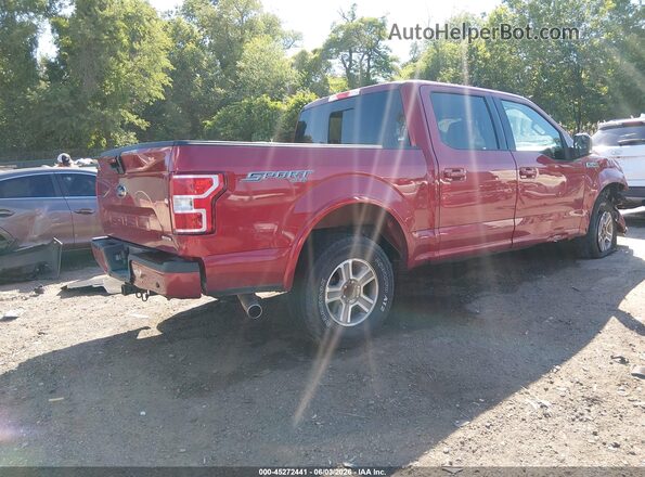 1FTEW1EP7JFA75938 2018 FORD F150 Red Задня права чверть