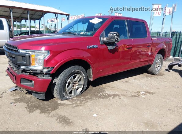 1FTEW1EP7JFA75938 2018 FORD F150 Red Передня ліва чверть