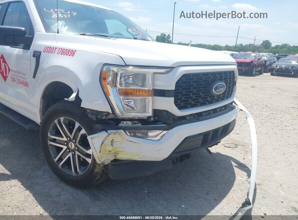 1FTEW1EP7MFA37047 2021 FORD F150 White Դիմացի տեսք
