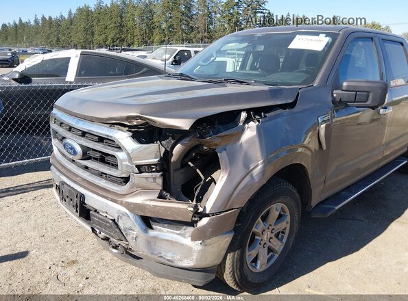 1FTEW1EP7MFC72421 2021 FORD F150 Серый Вид спереди