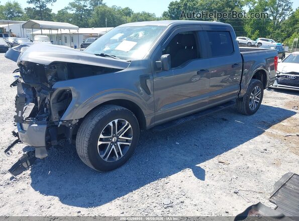 1FTEW1EP7PKE28582 2023 FORD F150 Gray წინა მარცხენა ხედი სამი მეოთხედიდან