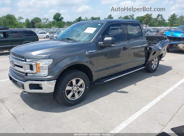 1FTEW1EP8JFA60901 2018 FORD F150 Gray Передня ліва чверть