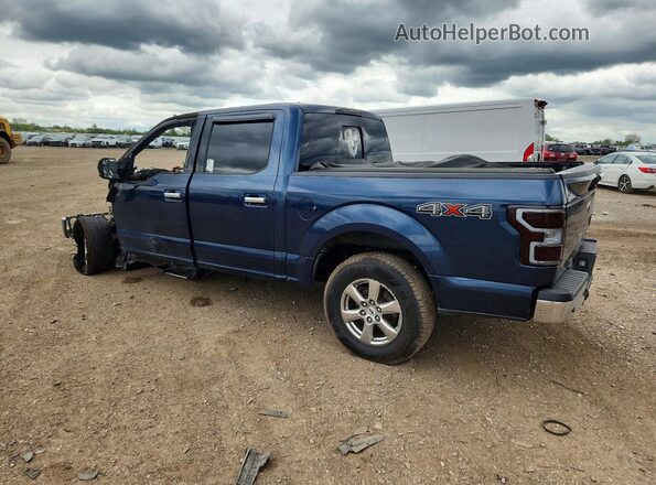 1FTEW1EP8JFD26661 2018 FORD F150 Blue Задня ліва чверть