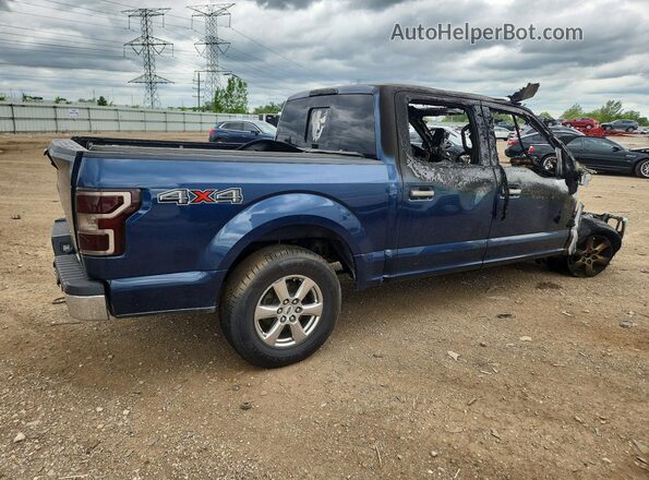 1FTEW1EP8JFD26661 2018 FORD F150 Blue Задня права чверть