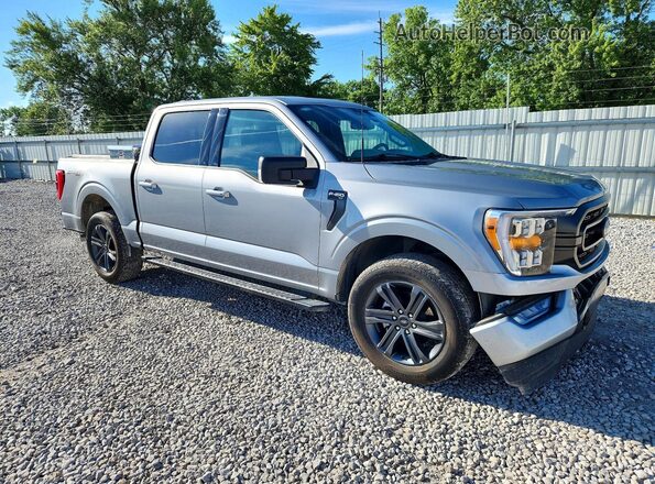1FTEW1EP8PKF25600 2023 FORD F150 Серый Передняя правая четверть