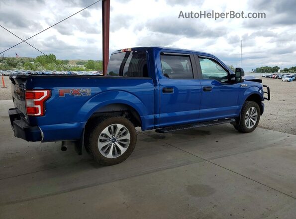 1FTEW1EP9JKC42940 2018 FORD F150 Blue Հետևի աջ