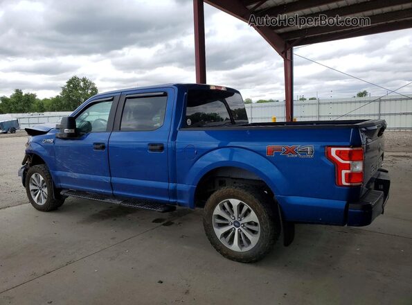 1FTEW1EP9JKC42940 2018 FORD F150 Blue Հետևի ձախ