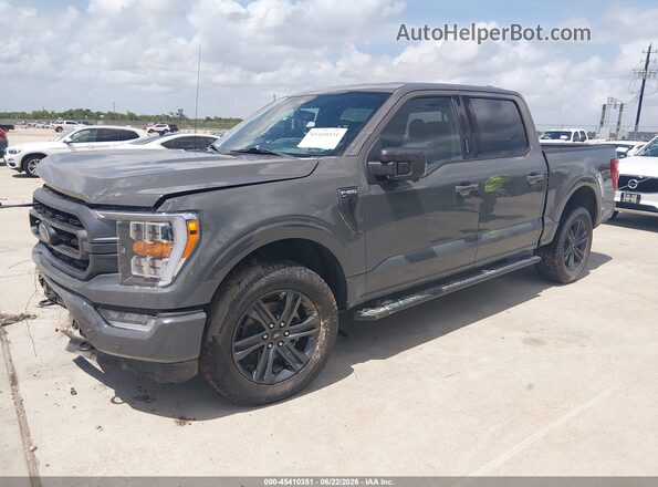 1FTEW1EP9MFA43884 2021 FORD F150 Gray Przód lewy