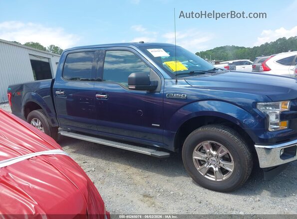 1FTEW1EPXHFB81066 2017 FORD F150 Blue Rear interior view