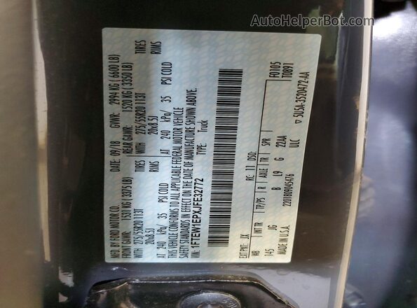 1FTEW1EPXJFE32772 2018 FORD F150 Gray Вид підкапотного простору