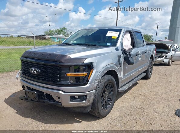 1FTEW2KP2RKF19160 2024 FORD F150 Silver Widok z przodu