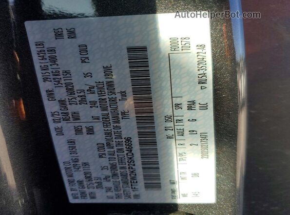 1FTEW2KP2SKD46696 2025 FORD F150 Gray 