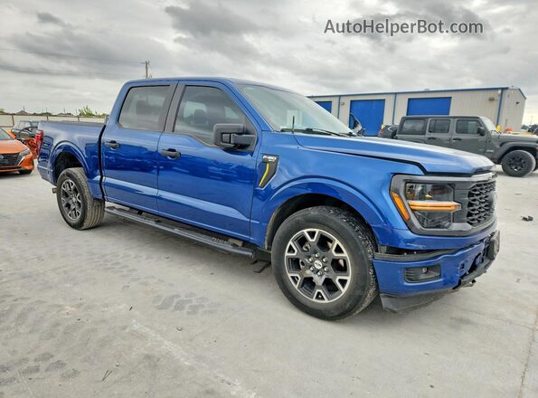 1FTEW2KP5RKE63554 2024 FORD F150 Синий Передняя правая четверть