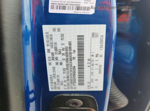 1FTEW2KP5RKE63554 2024 FORD F150 Синий Вид подкапотного пространства