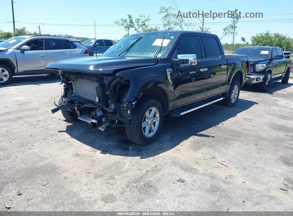 1FTEW3K80RKF77640 2024 FORD F150 Black Առջևի ձախ երեք քառորդ տեսարան