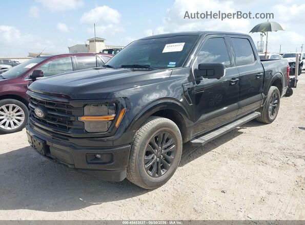 1FTEW3KP9SKD77286 2025 FORD F150 Black წინა მარცხენა ხედი სამი მეოთხედიდან