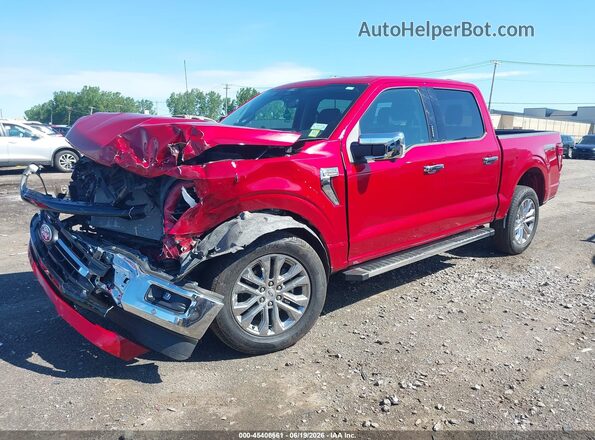 1FTEW3LP3RKE86691 2024 FORD F150 Red Передня ліва чверть