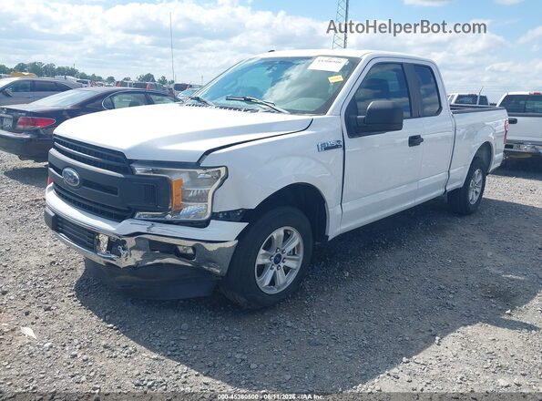 1FTEX1C51KKC46030 2019 FORD F150 White Առջևի ձախ երեք քառորդ տեսարան