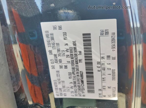 1FTEX1C54MFA99021 2021 FORD F150 Black Widok komory silnika