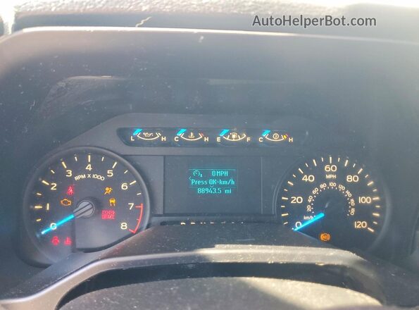 1FTEX1C82GFC48010 2016 FORD F150 White Instrument cluster view