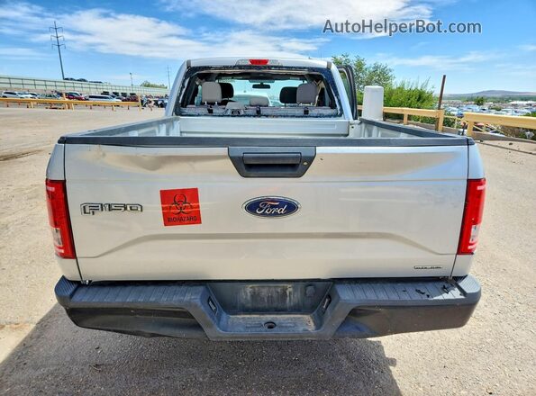 1FTEX1C83GKE57098 2016 FORD F150 Silver Вид ззаду