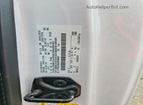 1FTEX1CB0JKF06020 2018 FORD F150 White Vista de los asientos traseros