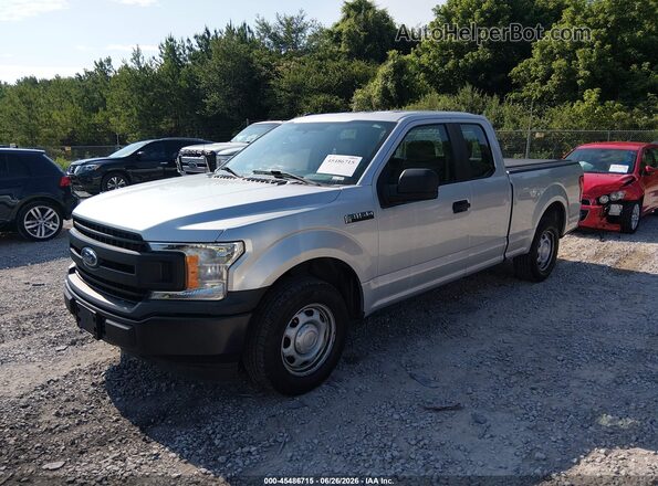 1FTEX1CB1JFC76352 2018 FORD F150 Silver წინა მარცხენა ხედი სამი მეოთხედიდან