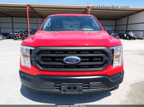 1FTEX1CB7MKE08414 2021 FORD F150 Красный Вид спереди