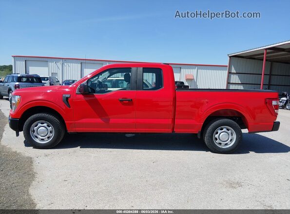 1FTEX1CB7MKE08414 2021 FORD F150 Красный Вид наклейки с VIN-кодом