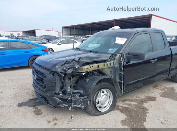 1FTEX1CB8NKD52372 2022 FORD F150 Черный Вид спереди